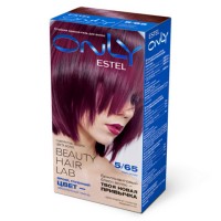 Стойкая гель-краска ESTEL ONLY 5/65 Светлый шатен фиолетово-красный